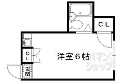ハウスジョイ 2階ワンルームの間取り