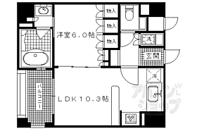 京都府京都市上京区御車道清和院口上ル東側梶井町（賃貸マンション1LDK・4階・43.89㎡） その2