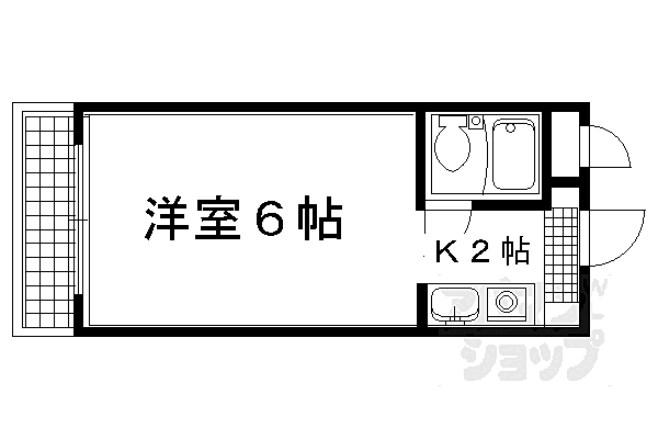 明治館にしきマンション 403｜京都府京都市左京区高野西開町(賃貸マンション1K・4階・17.00㎡)の写真 その2