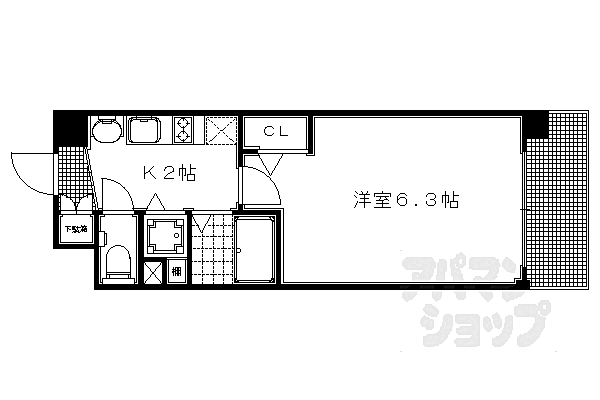 プレサンス京都修学院 210｜京都府京都市左京区山端橋ノ本町(賃貸マンション1K・2階・21.00㎡)の写真 その2