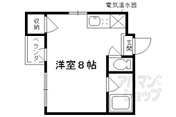 京阪本線 七条駅 徒歩10分の賃貸マンション 1階ワンルームの間取り