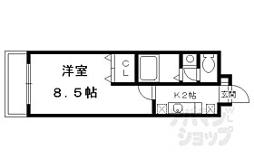 京都府京都市北区衣笠赤阪町（賃貸マンション1K・2階・23.00㎡） その2