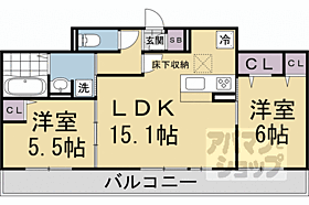 京都府京都市北区上賀茂坂口町（賃貸アパート2LDK・2階・60.05㎡） その2