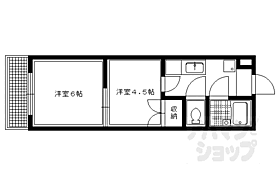 スプレール田中 402 ｜ 京都府京都市左京区田中南大久保町（賃貸マンション2K・4階・27.35㎡） その2