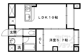 京都府京都市左京区松ケ崎芝本町（賃貸マンション1LDK・3階・38.75㎡） その2