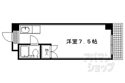 フラットフジタ 3階1Kの間取り