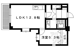 ウィステリア参番館 5階1LDKの間取り