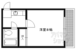 ファーストステージＫ2 2階1Kの間取り