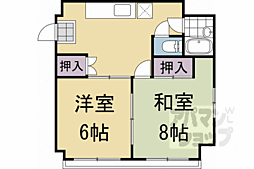 ヱイ山荘ビル 2Kの間取図画像