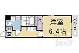ＴＤ北白川 2階1Kの間取り