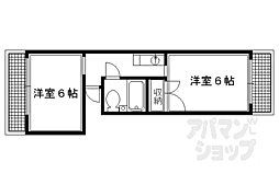 シャルマン大栄 2階2Kの間取り