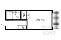 コーポイケオ 2階1Kの間取り