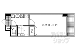 ドミトリィ御池 2階1Kの間取り
