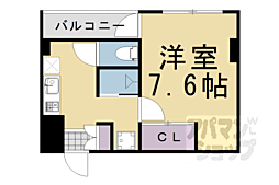 京阪本線 祇園四条駅 徒歩10分の賃貸マンション 2階1Kの間取り