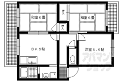 ガーデンハイツ花園 1階3DKの間取り