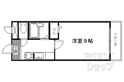 京都地下鉄東西線 東山駅 徒歩5分の賃貸マンション 4階1Kの間取り