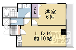 京阪本線 祇園四条駅 徒歩13分の賃貸マンション 2階1LDKの間取り