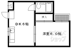 ユナイトハイツ 1階1DKの間取り