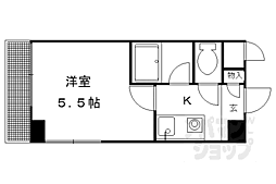 明治館にしきマンション 2階1Kの間取り