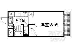 菊岡家　出町柳館 4階1Kの間取り