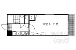 京都市営烏丸線 今出川駅 徒歩24分の賃貸マンション 1階1Kの間取り