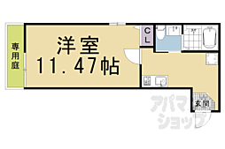 京阪本線 清水五条駅 徒歩9分の賃貸マンション 1階1Kの間取り