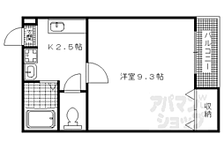 ＷＩＮＧＳ 4階1Kの間取り