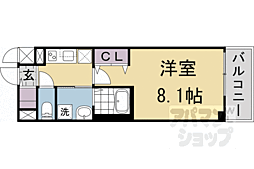 ベラジオ雅び京都洛北ガーデン 3階1Kの間取り