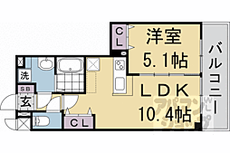 ベラジオ雅び京都洛北ガーデン 2階1LDKの間取り