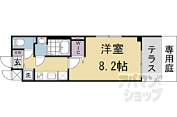 ベラジオ雅び京都洛北ガーデン 1階1Kの間取り