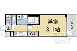 ベラジオ雅び京都洛北ガーデン 1階1Kの間取り
