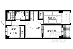 カストルム洛北 7階3LDKの間取り