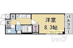 ベラジオ雅び京都洛北ガーデン 3階1Kの間取り