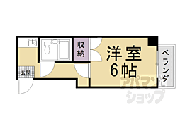 京都地下鉄東西線 東山駅 徒歩7分の賃貸マンション 5階1Kの間取り