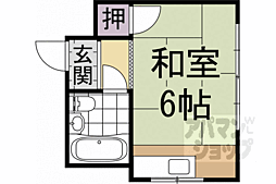 中田マンション 3階ワンルームの間取り