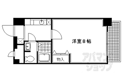 エスクレア出町柳 2階1Kの間取り