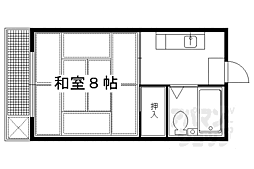 ヱイ山荘ビル 1Kの間取図画像