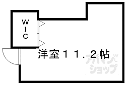 レヴィア北白川 ワンルームの間取図画像