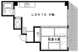 マウンテンリップ 1LDKの間取図画像