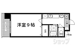 ハウスセゾン御所南 1Kの間取図画像