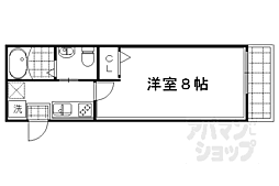 アークリード今出川大宮 1Kの間取図画像