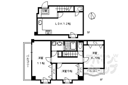 レヴィア北白川 3LDKの間取図画像