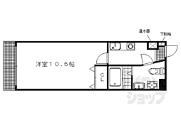 コモド二軒茶屋 1Kの間取図画像