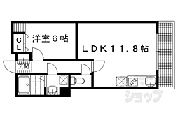 川端マンション 1LDKの間取図画像