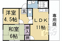 ガーデンハウス南禅寺 2LDKの間取図画像