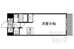 プレサンス京大東 1Kの間取図画像