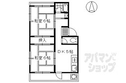 エデン白川 2DKの間取図画像