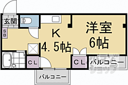 エル藤田 1Kの間取図画像