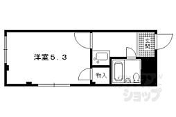 CASA八木 1Kの間取図画像