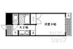 サントピアゼン 1Kの間取図画像
